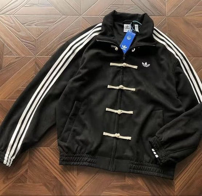 CNY-Inspired Premium Black Suede Streetwear Jacket