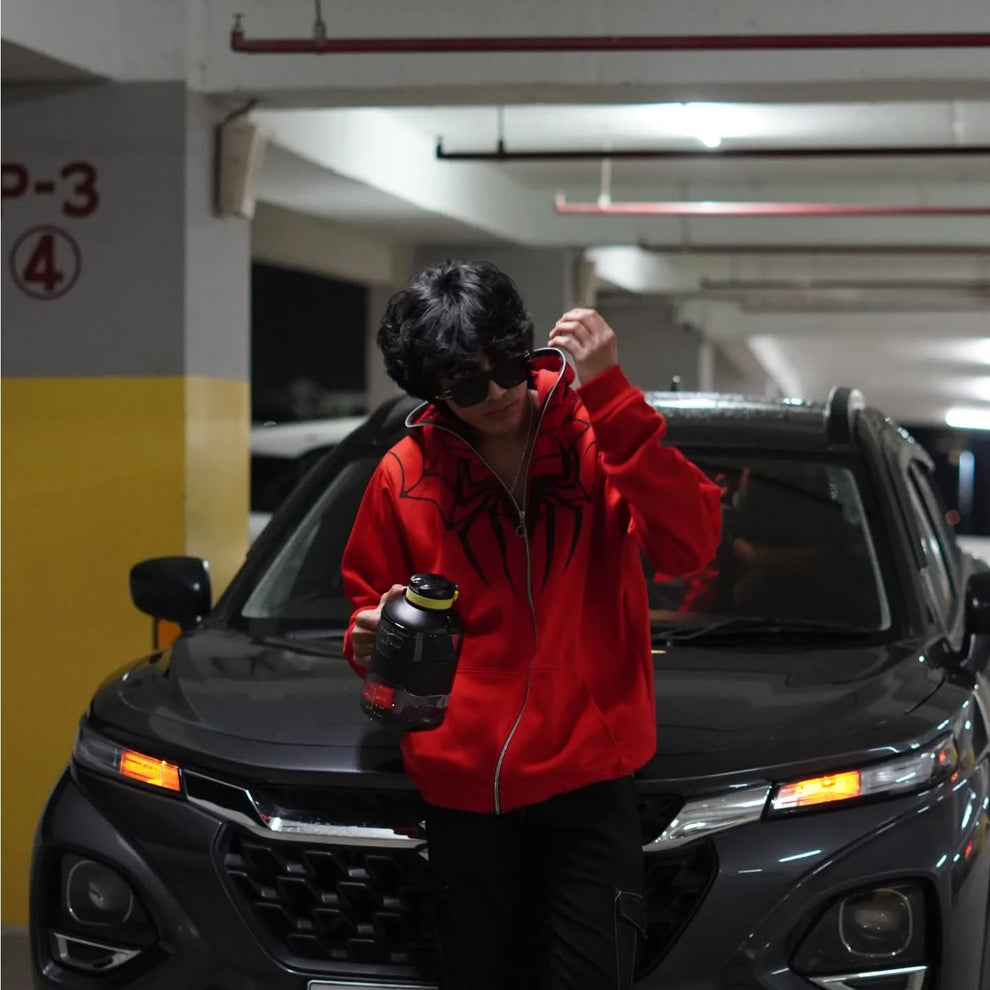 Red spiderman Full-Zip Mask Hoodie – Graphic Spider