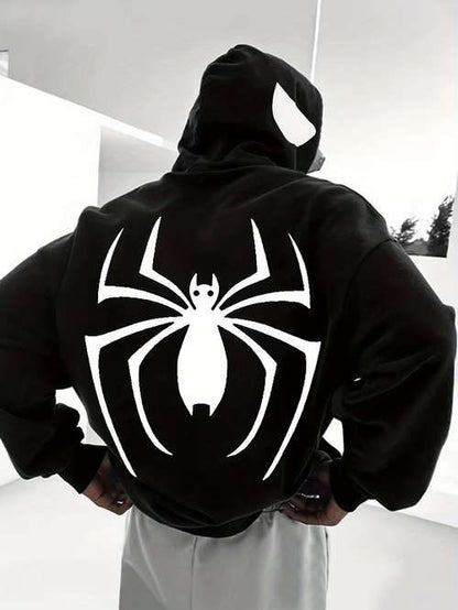 Arachnida Duo printed Hoodies – Black & White Matching Pullover Set