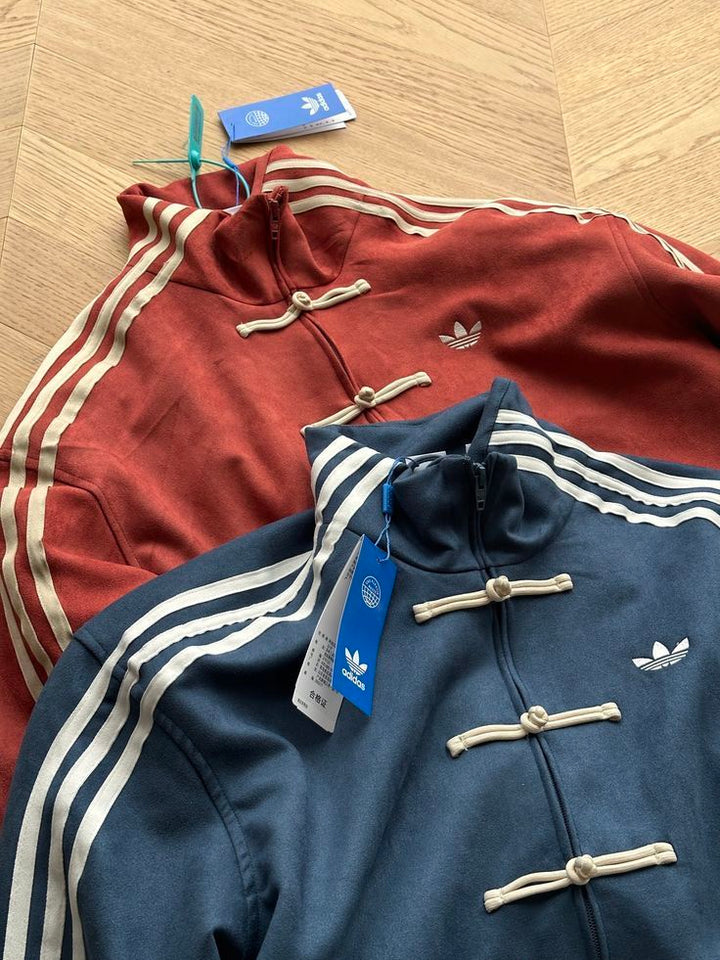 CNY Inspired Suede Jacket for Men & Women | Premium Suede Finish | Chinese Knot Button Streetwear