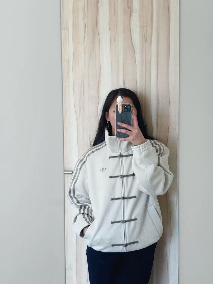 CNY-Inspired Premium White Suede Streetwear Jacket