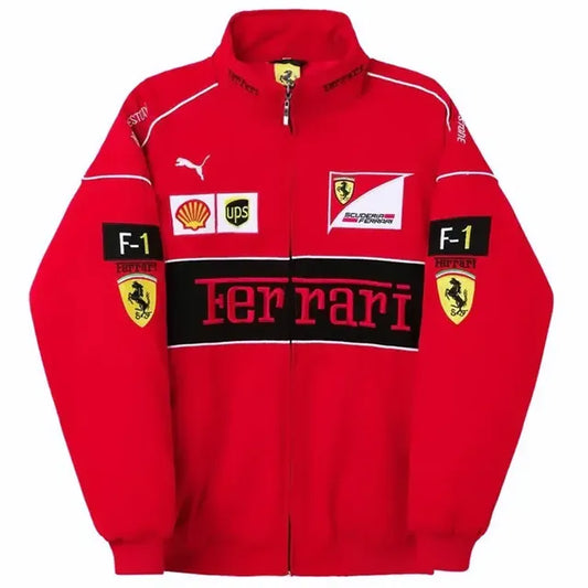 Ferrari F1 Racing Team Jacket – Premium Scuderia Motorsport Streetwear for Men & Women | Metromuse.in