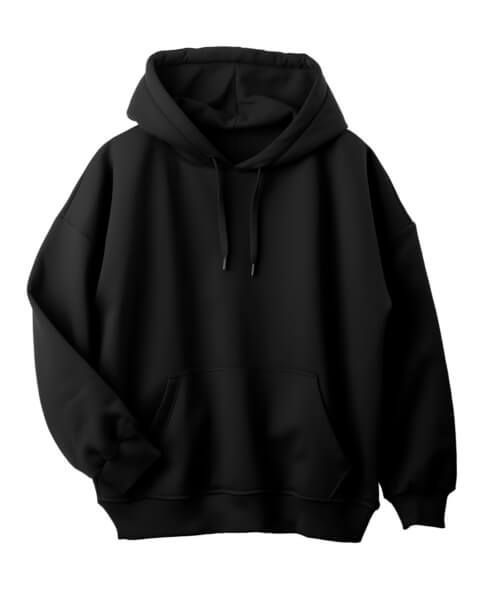 Classic Black Oversized Hoodie – Minimalist Streetwear Pullover